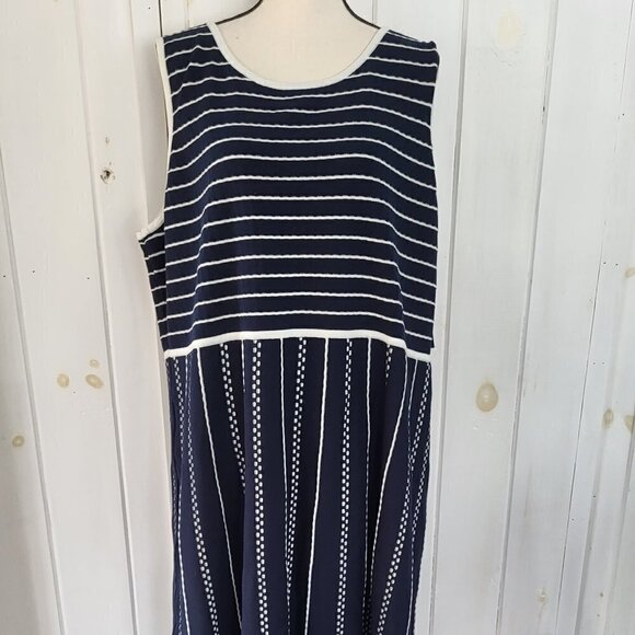 Tommy Hilfiger Plus Sleeveless Striped Sweater Dress 2X - Picture 1 of 11